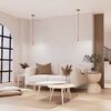 ​Lustra, corp din metal si un abajur transparent din acrilic, design minimalist, forma sa tubulara, subtire si rafinata, G9, 5 W, 1200 x 110 mm, auriu-poza 2-Dacenergy.ro