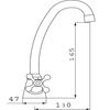 Baterie baie pentru lavoar, material alama, montaj stativ, dubla comanda, racord flexibil, sistem de fixare, finisaj cromat-poza 2-Dacenergy.ro