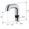 Baterie baie pentru lavoar, material alama, inaltimea 21 cm, senzor si contral de apa calda / rece, montaj stativ, finisaj cromat-poza 2-Dacenergy.ro