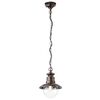 Pendul de exterior Redo, corp din aluminiu, dispersor din sticla, E27, 42 W, IP44, finisaj negru cu patina cupru-Dacenergy.ro