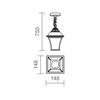 Pendul de exterior Smarter, dispersor din sticla ornamentala cu efect de bule de aer, E27, IP23, 148 x 148 x 750 mm, maro-poza 2-Dacenergy.ro