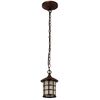 Pendul de exterior Klausen, structura din aluminiu, abajur din sticla translucida, inaltimea reglabila intre 500 si 980 mm, dulie E27, IP44,  finisaj maro-poza 2-Dacenergy.ro