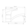 Baterie baie pentru lavoar DacEnergy©, material alama, montaj stativ, monocomanda, cartus ceramic 40 mm, maner plin, finisaj cromat-poza 2-Dacenergy.ro