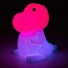 ​Veioza LED RGB, corpul lampii fabricat din plastic, abajurul realizat din silicon, forma unui dinozaur, lumina calda, 0.45 W, 30 lm, dimabil, alb-poza 3-Dacenergy.ro