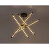 ​Lustra LED, structura din metal, abajurul din plastic, design inedit, 40 W, 2800 lm, lumina calda, 660 x 660 x 280 mm, combinatia eleganta de negru si alb-poza 3-Dacenergy.ro