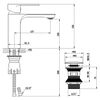 Baterie baie pentru lavoar, material alama, sistem Easy Clean, maner plin, montaj stativ, monocomanda, finisaj cromat, zincat-poza 3-Dacenergy.ro