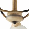Lustra Klausen, confectionat din metal si sticla, stil rustic, 3 surse cu dulii E27, 40W, bej antic si alb opal-poza 3-Dacenergy.ro
