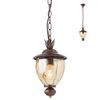 Pendul de exterior Smarter, structura din metal, dispersor din sticla tip „water glass'' culoare cognac, IP33, E27, 42W-poza 3-Dacenergy.ro