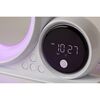 ​Veioza LED RGB, afisaj digital pentru ora, difuzor Bluetooth, lumina multicolora, 5 W, cablu USB, 280 x 70 x 200 mm, alb-poza 4-Dacenergy.ro