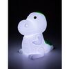 ​Veioza LED RGB, corpul lampii fabricat din plastic, abajurul realizat din silicon, forma unui dinozaur, lumina calda, 0.45 W, 30 lm, dimabil, alb-poza 4-Dacenergy.ro