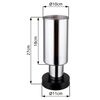 Veioza, structura metalica, abajur din sticla, sursa cu soclu E27, 25 W, comutator on/off, 270 x 110 mm, negru mat si fumuriu-poza 4-Dacenergy.ro