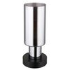 Veioza, structura metalica, abajur din sticla, sursa cu soclu E27, 25 W, comutator on/off, 270 x 110 mm, negru mat si fumuriu-poza 5-Dacenergy.ro