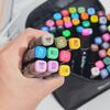 ​Set 60 markere duble DacEnergy©, cerneala pe baza de alcool, cu varf de 1 mm si 6 mm, cu geanta, nuante vibrante, intense, colorate, Numar bucati/set	: 60-poza 5-Dacenergy.ro
