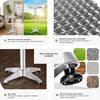 ​Masa DacEnergy©, realizata din otel inoxidabil, forma rotunda, fixa, 2 persoane, interior / exterior, diametru de 70 cm, argintiu, Numar persoane	: 2, Culoare: Argintiu-poza 6-Dacenergy.ro