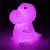 ​Veioza LED RGB, corpul lampii fabricat din plastic, abajurul realizat din silicon, forma unui dinozaur, lumina calda, 0.45 W, 30 lm, dimabil, alb-poza 7-Dacenergy.ro