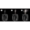 Umidificator de aer, functia de ionizare a aerului, de aromaterapie, ceata rece, oprire automata, rezervor 2, 6 l, 250 ml/h, temporizator, higrostat si higrometru incorporabil, negru lucios, Culoare: Negru lucios-poza 3-Dacenergy.ro