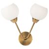 Aplica Smarter, structura din metal, abajururi din sticla opala,  2 surse cu dulie E27, 42W, finisaj bronz antic-Dacenergy.ro