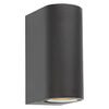 Aplica pentru exterior Smarter, corp din aluminiu, dispersor din sticla, 2 x GU10, putere maxima 2 x 35W, IP44, culoare gri inchis-Dacenergy.ro