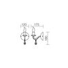 Aplica Smarter, realizat din metal, decoratiuni din sticla transparenta, o sursa cu dulie E14, 28W, design elegant, alama antica-poza 2-Dacenergy.ro