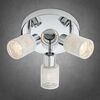 Plafoniera Smarter, structura din metal, 3 surse cu dulie E14, 28W, design modern, 164x200 mm, crom si alb-poza 2-Dacenergy.ro