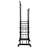 Suport mobil pentru haine DacEnergy©, cu roti, usor, incapator si stabil, spatiu pentru incaltaminte, inaltime reglabila, 157.5 x43.5 x77 cm, negru-poza 5-Dacenergy.ro