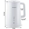 Fierbator electric, interiorul din otel inoxidabil, display iluminat din spate cu panou tactil, capac detasabil, baza pivotanta 360°, 1850-2200 W, 1, 7 l, alb-poza 5-Dacenergy.ro