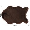 Covor din blana artificiala DacEnergy©, poliester 100%, 60 x 90 cm, inaltimea firului 5.5-6 cm, maro-poza 6-Dacenergy.ro