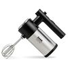 Mixer de mana Zass, 300 W, 2 teluri, 2 carlige, 5 trepte de viteza, buton de eject cu sistem de siguranta, negru si argintiu-poza 2-Dacenergy.ro