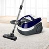 Aspirator cu aspirare uscata si umeda, cu spalare, capacitate rezervor apa 5 l, filtru EPA, tup telescopic metalic, 3 accesorii mici, 1700 W, alb si mov-poza 2-Dacenergy.ro