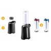 Blender pentru smoothie, realizat din plastic, lama din otel inoxidabil, 2 sticle incapatoare, cu capace anti-picurare, protectie la supraincalzire, 350 W, 0,57 l-poza 6-Dacenergy.ro