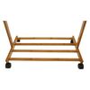 Cuier DacEnergy©, realizat din bambus, mobil cu roti, bara de umerase, raft inferior, sase carlige, 60x180x37 cm, finisaj natural-poza 7-Dacenergy.ro