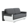 Canapea, piele ecologică alba+gri/material textil gri, KARDYN-poza 5-Dacenergy.ro