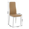 Scaune, piele ecologică caramel/metal gri, COLETA NOVA-poza 2-Dacenergy.ro