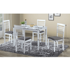 Set de bucătărie, MDF alb/textil gri, BRISBO 1+4-poza 2-Dacenergy.ro