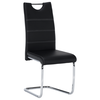 Scaun dining, negru / cusături deschise la culoare, ABIRA NEW-Dacenergy.ro