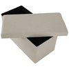 Taburet pliabil, material bej, ORELIA-poza 7-Dacenergy.ro