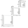 Set rafturi 3 buc, alb, KVADRO NEW DR-WS-6103-poza 2-Dacenergy.ro