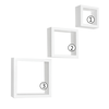Set rafturi 3 buc, alb, KVADRO NEW DR-WS-6103-Dacenergy.ro