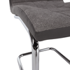 Scaun bucătărie, material textil gri deschis/piele ecologică gri/crom, SALOMA NEW-poza 7-Dacenergy.ro