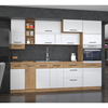Cabinet inferior, alb extra lucios HG/stejar Lancelot, VEGA D40 3S BB-poza 5-Dacenergy.ro