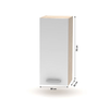 Cabinet superior, alb/stejar sonoma, NOVA PLUS NOPL-002-OH-poza 2-Dacenergy.ro