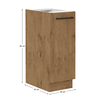 Cabinet inferior cu coş pull-out, stejar Lancelot, VEGA D30 CARGO BB-poza 8-Dacenergy.ro