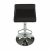 Scaun de bar, piele eco neagră/crom, LARIA NEW-poza 2-Dacenergy.ro
