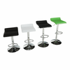 Scaun de bar, piele eco neagră/crom, LARIA NEW-poza 4-Dacenergy.ro