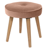 Taburet, catifea Velvet roz/maro, SAIDA-Dacenergy.ro