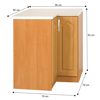 Cabinet de bucătărie, inferior, dreapta, anin, LORA MDF NEW KLASIK S90/90-poza 3-Dacenergy.ro