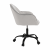 Scaun de birou, material textil din catifea gri deschis / negru, EROL-poza 4-Dacenergy.ro