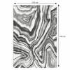 Covor, alb/negru/model, 133x190, SINAN-poza 2-Dacenergy.ro