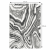 Covor, alb/negru/model, 57x90, SINAN-poza 2-Dacenergy.ro