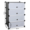 Organizator de pantofi modular, negru / alb, PORET-poza 3-Dacenergy.ro
